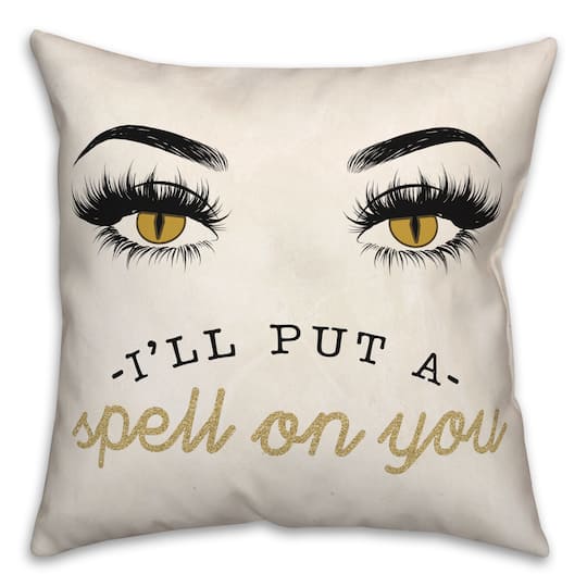 I&#x27;ll Put A Spell On You Eyes Throw Pillow